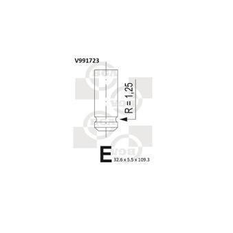Soupape d'admission BGA V991723 pour RENAULT KOLEOS 1.6 16V - 110cv