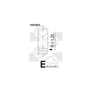 Soupape d'émission BGA V992805