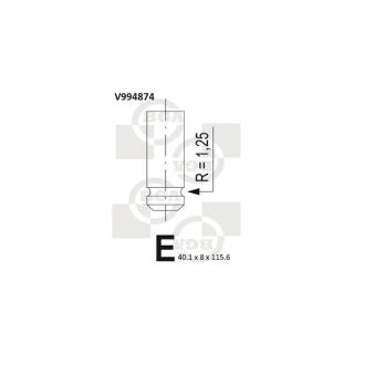 Soupape d'admission BGA V994874