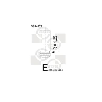 Soupape d'émission BGA V994875