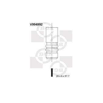 Soupape d'admission BGA OEM 1051772