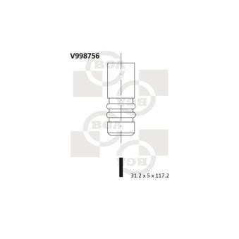 Soupape d'admission BGA V998756