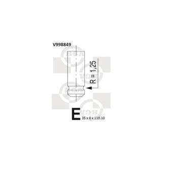 Soupape d'admission BGA [V998849]