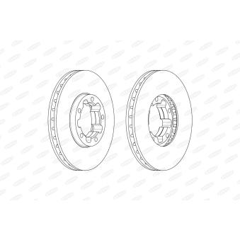 Jeu de 2 disques de frein avant BERAL OEM 40206MB600