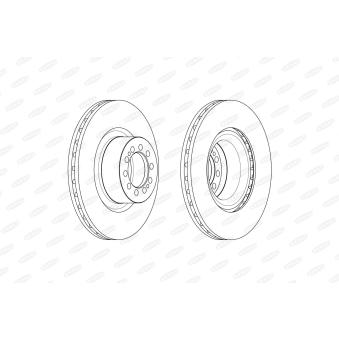 Jeu de 2 disques de frein avant BERAL [BCR370A]