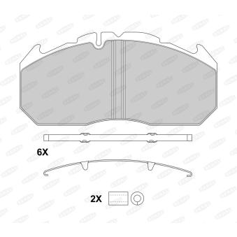 Jeu de 4 plaquettes de frein BERAL OEM 8285521000