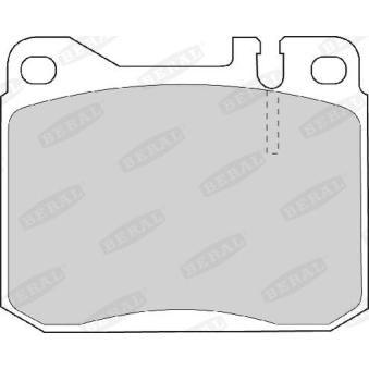 Jeu de 4 plaquettes de frein avant BERAL OEM 0015863242