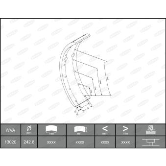 Kit de garnitures de frein, frein à tambour BERAL [KBL13020.0-1561]