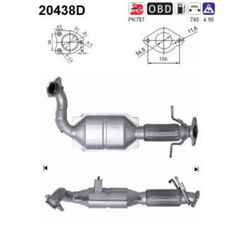 Catalyseur AS OEM 1490706