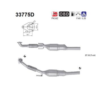 Catalyseur AS OEM 1J0254506X Catalyseur AS OEM 1J0254506X