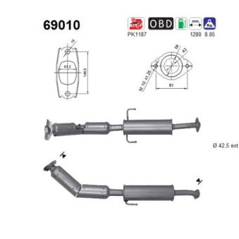 Catalyseur AS OEM 174100T510