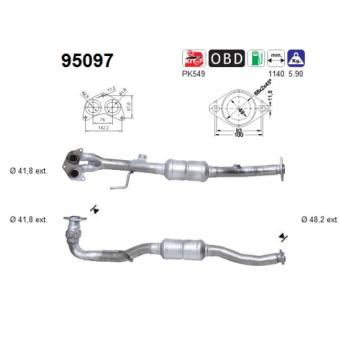 Catalyseur AS OEM 174100D040