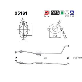 Catalyseur AS OEM 174100Q080