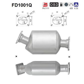 Filtre à particules / à suie, échappement AS OEM 18307792041