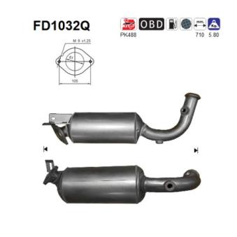 Filtre à particules / à suie, échappement AS [FD1032Q]