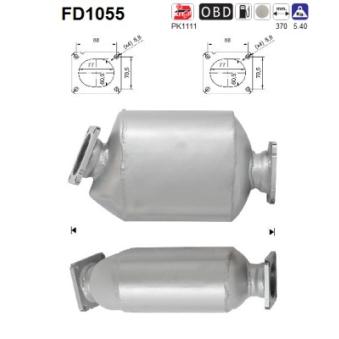 Filtre à particules / à suie, échappement AS FD1055