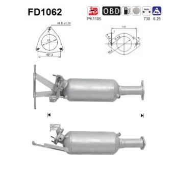 Filtre à particules / à suie, échappement AS OEM 36050566