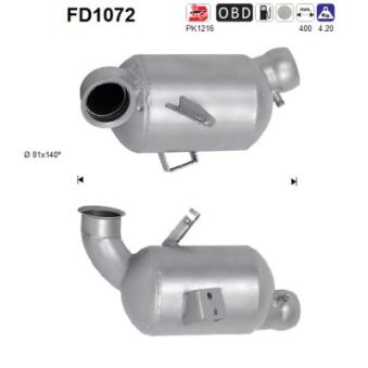 Filtre à particules / à suie, échappement AS [FD1072]
