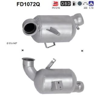 Filtre à particules / à suie, échappement AS [FD1072Q]