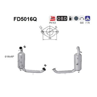 Filtre à particules / à suie, échappement AS OEM 1369535