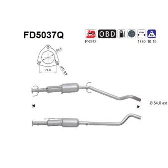 Filtre à particules / à suie, échappement AS OEM 850255