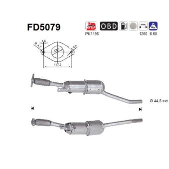 Filtre à particules / à suie, échappement AS [FD5079]
