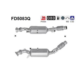 Filtre à particules / à suie, échappement AS OEM 9064906381