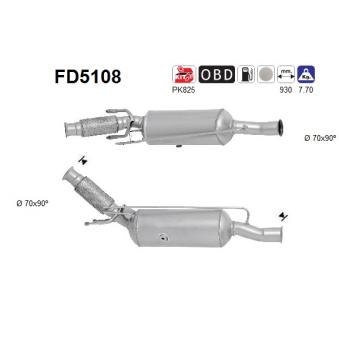 Filtre à particules / à suie, échappement AS OEM 173887