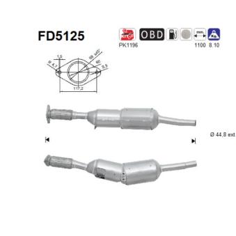 Filtre à particules / à suie, échappement AS [FD5125]