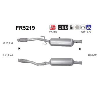 Filtre à particules / à suie, échappement AS OEM 1611769080
