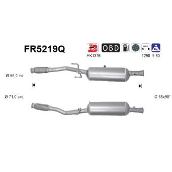 Filtre à particules / à suie, échappement AS OEM 1611769080