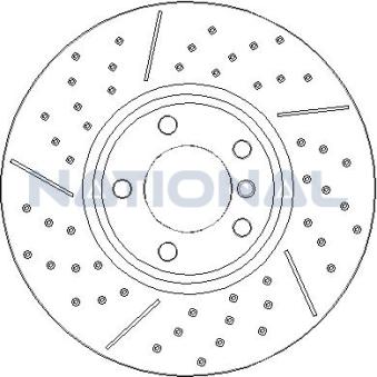 Jeu de 2 disques de frein arrière NATIONAL [NBD1980]