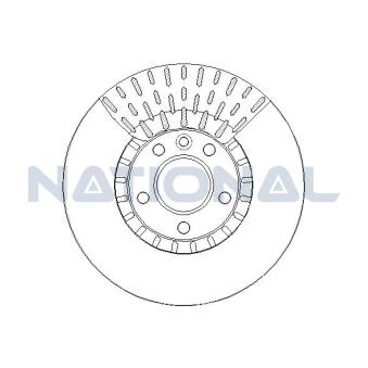 Jeu de 2 disques de frein arrière NATIONAL [NBD2014]