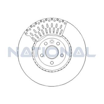 Jeu de 2 disques de frein arrière NATIONAL [NBD2031]
