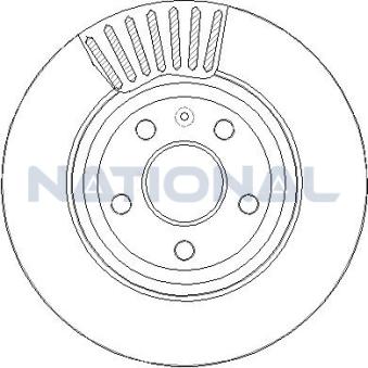 Jeu de 2 disques de frein arrière NATIONAL [NBD2171]