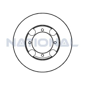 Jeu de 2 disques de frein arrière NATIONAL [NBD220]
