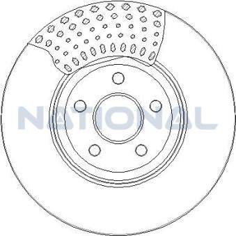 Jeu de 2 disques de frein arrière NATIONAL [NBD2234]