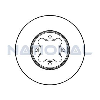 Jeu de 2 disques de frein avant NATIONAL [NBD269]