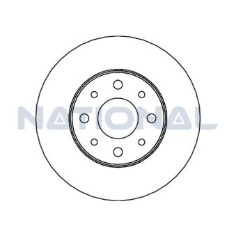 Jeu de 2 disques de frein arrière NATIONAL [NBD283]