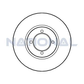 Jeu de 2 disques de frein avant NATIONAL [NBD309]