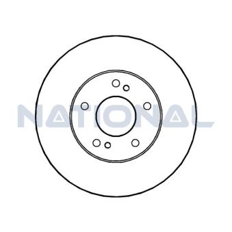 Jeu de 2 disques de frein avant NATIONAL [NBD368]
