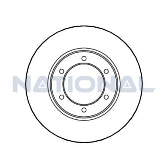 Jeu de 2 disques de frein arrière NATIONAL [NBD478]