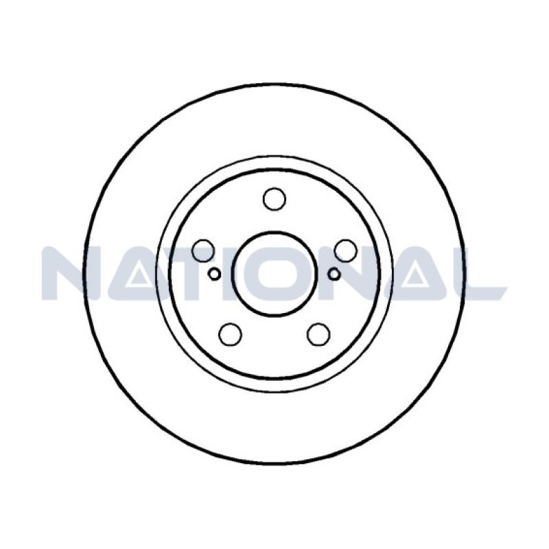 Jeu de 2 disques de frein arrière NATIONAL NBD613 - Visuel 1