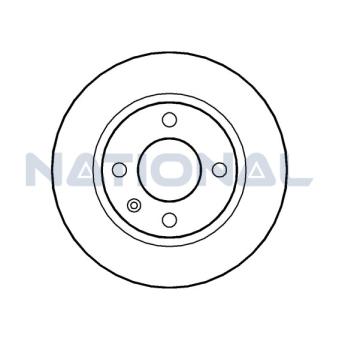 Jeu de 2 disques de frein arrière NATIONAL [NBD796]