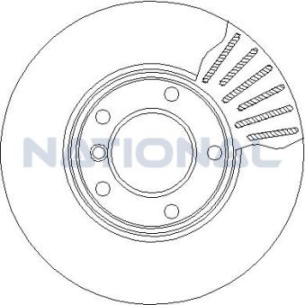 Jeu de 2 disques de frein arrière NATIONAL [NBD811]