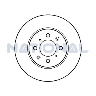 Jeu de 2 disques de frein arrière NATIONAL [NBD867]