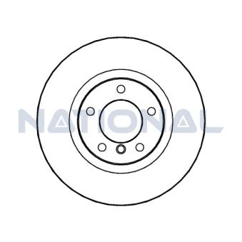 Jeu de 2 disques de frein arrière NATIONAL [NBD905]