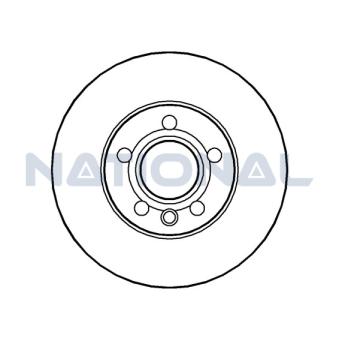 Jeu de 2 disques de frein arrière NATIONAL [NBD933]