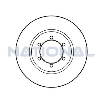 Jeu de 2 disques de frein arrière NATIONAL [NBD956]