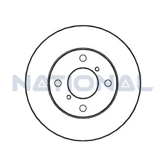 Jeu de 2 disques de frein arrière NATIONAL [NBD961]